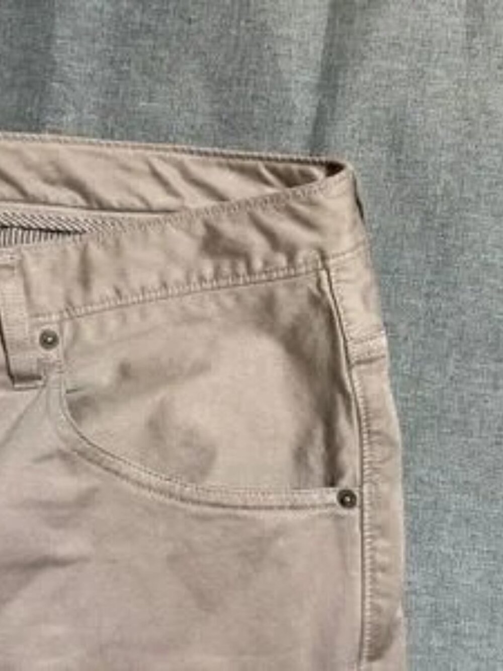 Cream Straight Chino Pants Men's - Picture 3 of 6
